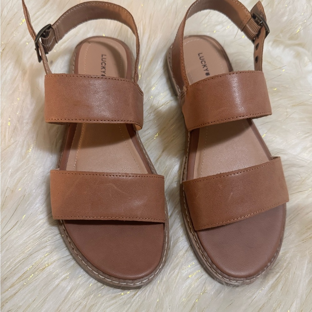 Lucky Brand Women's Brown Strap Sandals - Picture 3 of 4